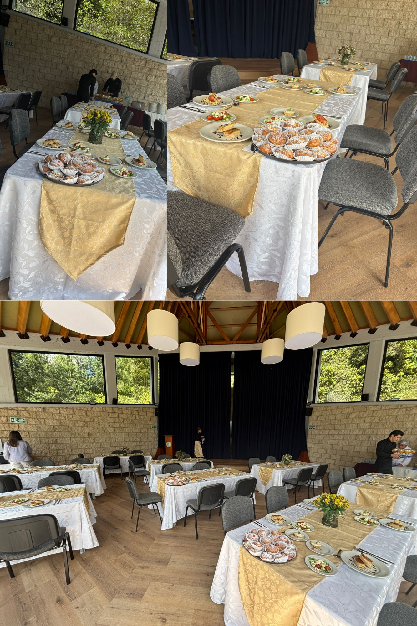Montaje de mesa para un evento de Oneiro